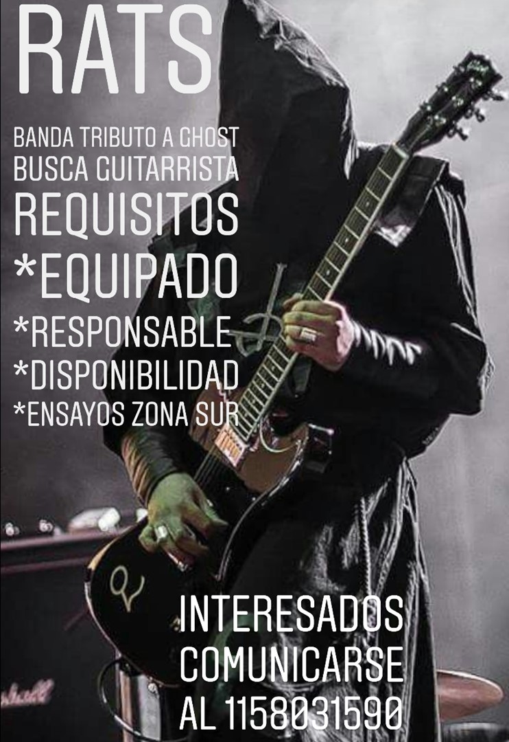 Guitarrista para tributo a ghost