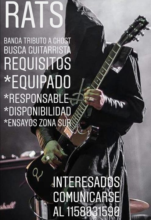 Guitarrista para tributo a ghost