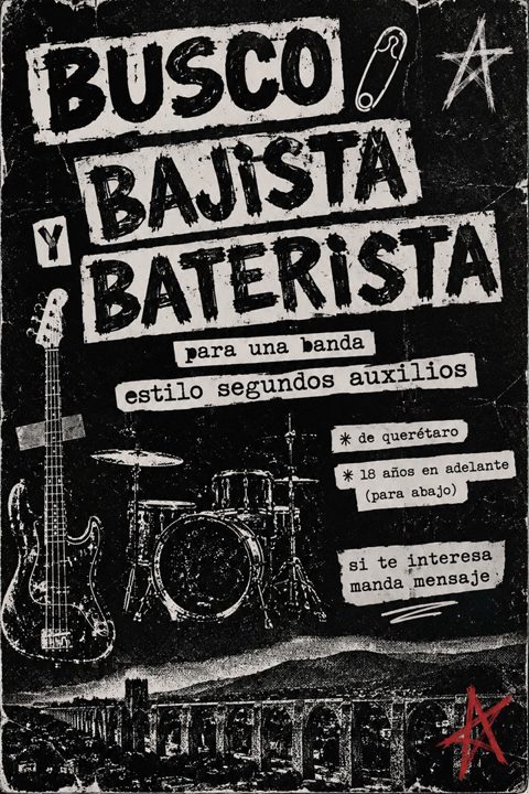 baterista y bajista banda punk rock