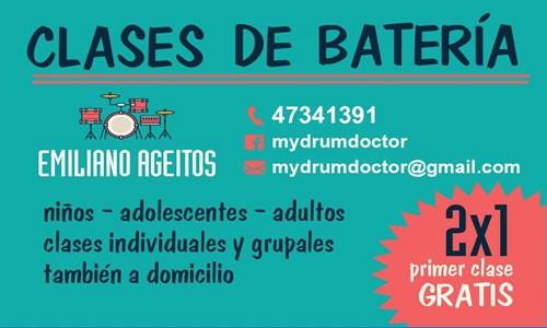 Clases de Batería Online o Presenciales