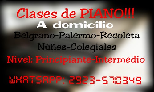 Clases de PIANO a DOMICILIO