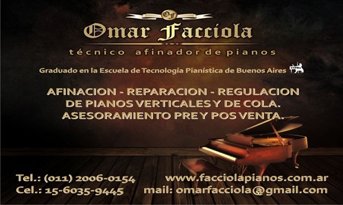 Técnico afinador de pianos